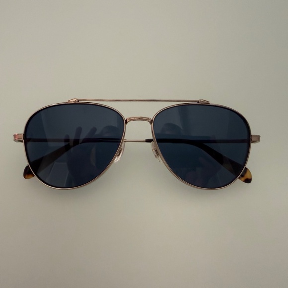 Oliver Peoples Rikson Unisex Sunglasses Soft Gold Blue Lens main image 8